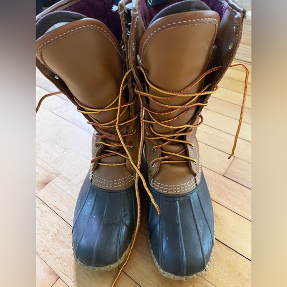 Unisex LL Bean Boots Sz 7mens 9womens USA Tall Goretex Thinsulate Duck Boots - Picture 1 of 6